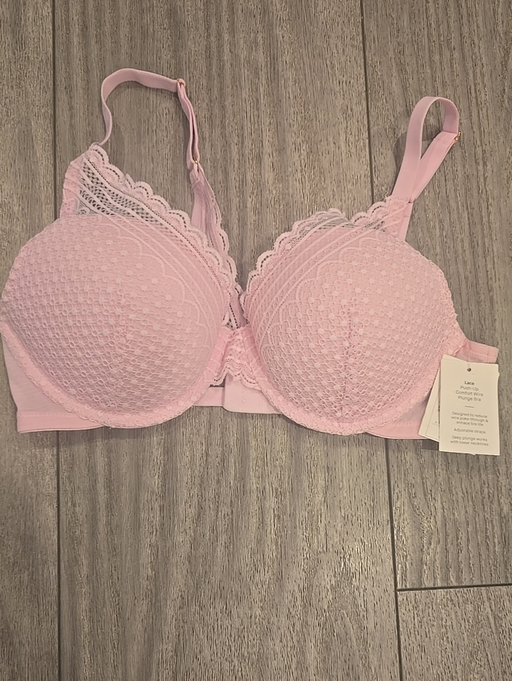 AUDEN Light Pink Lace Underwire Bra - Unbranded